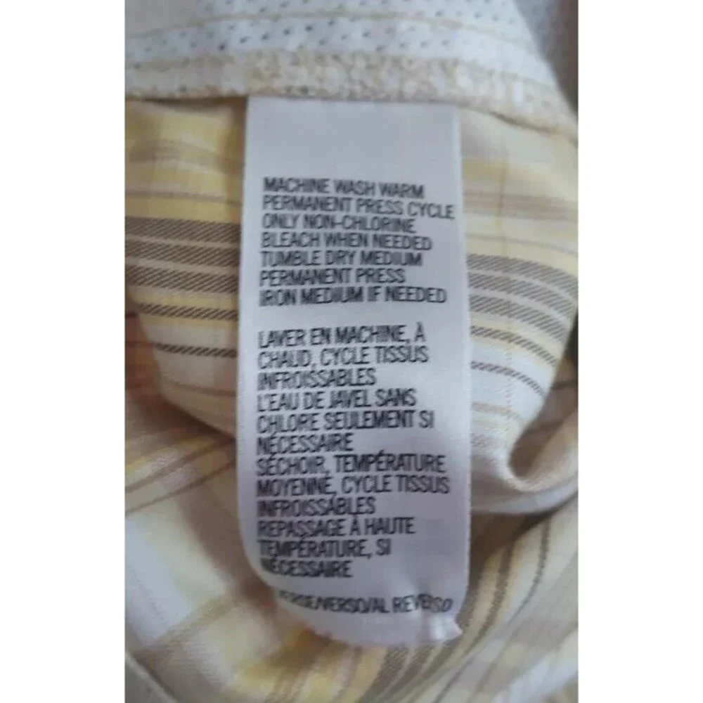 Ladies Izod Golf Cool FX Tan Yellow & White Plaid Shorts 9